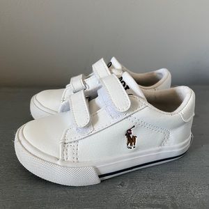 Ralph Lauren White Velcro Sneakers